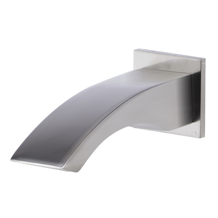 ALFI BRAND Brushed Nickel Curved WallMount Tub Filler Bathroom Spout AB3301-BN